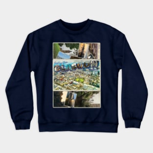 Greetings from Glasgow in Scotland vintage style retro souvenir Crewneck Sweatshirt